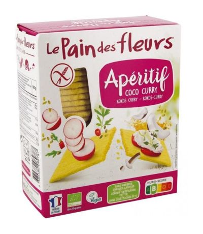 Tostadas de Coco Curry Aperitif  Bio Vegan 150g Le Pain Des Fleurs