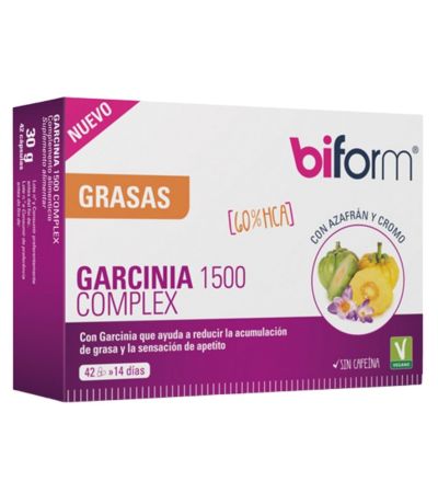 Garcinia 1500 complex Grasas Vegan 42caps Biform