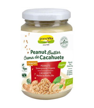 Crema de Cacahuetes Crunchy SinGluten Bio Vegan 350g Granovita