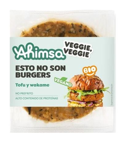 BioBurguer Tofu y Wakame Vegan Bio 160g Ahimsa