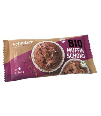 Muffins Chocolate Negro SinGluten Bio 140g Schnitzer