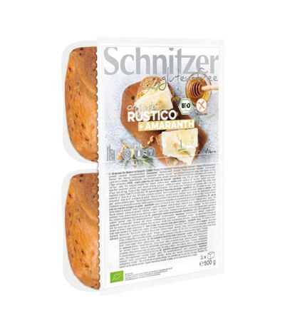 Pan de Molde Rustico con Amaranto SinGluten Bio 500g Schnitzer