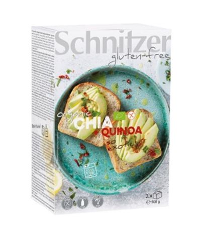 Pan de Molde con Chia y Quinoa SinGluten Bio 500g Schnitzer