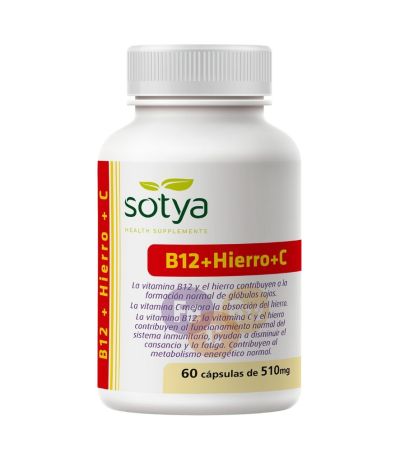 Vitamina B12 Hierro Vitamina C 510mg 60caps Sotya