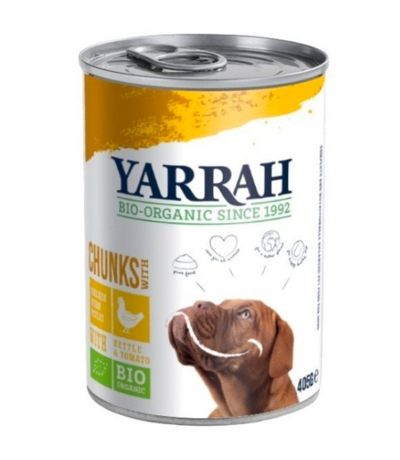 Trozos de Pollo para Perro Lata Bio 400g Yarrah