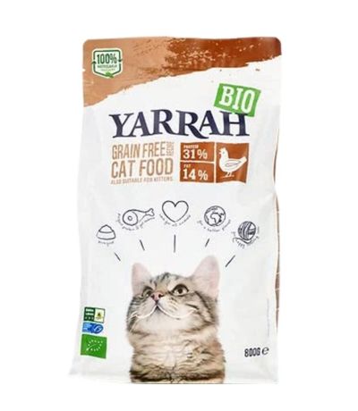 Pienso Pollo Sin Cereales para Gatos Bio 800g Yarrah