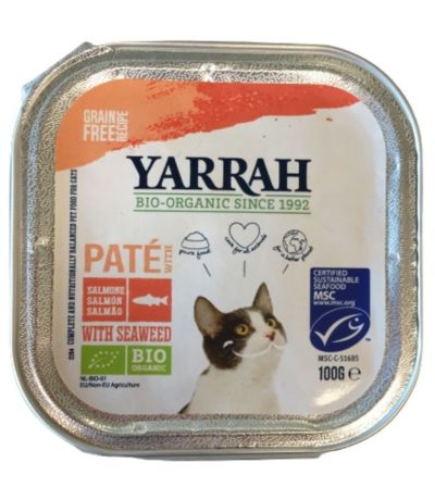Tarrina Comida para Gatos con Salmon Bio 100g Yarrah