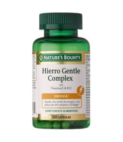 Hierro Gentle Complex  Vitaminas CB12 SinGluten 100caps Nature´S Bounty