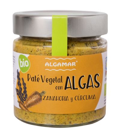 Pate de Algas Zanahoria y Curcuma Bio 180g Algamar