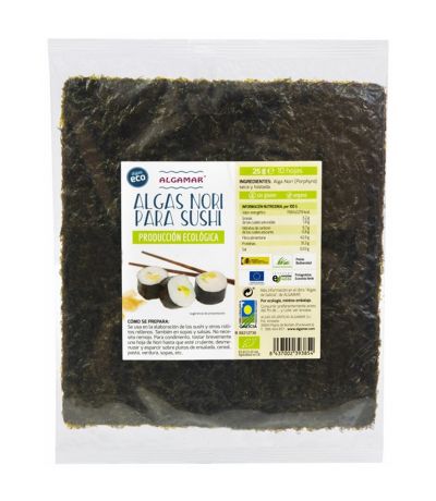 Alga Nori para Sushi Eco Vegan 10 Hojas Algamar