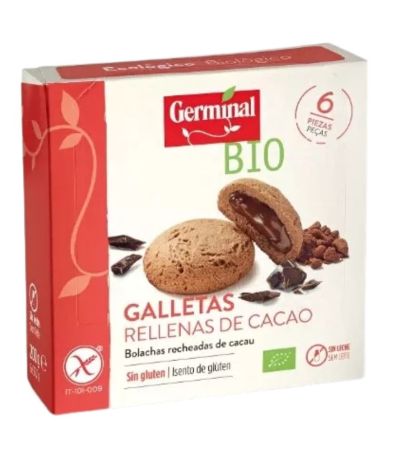 Galletas de Quinoa Rellenas de Cacao SinGluten Bio 200g Germinal