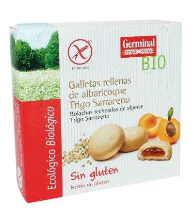Galletas de Trigo Sarraceno Rellenas de Albaricoque SinGluten Bio 200g Germinal