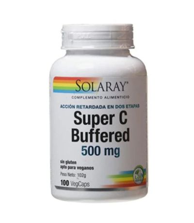 Super-C Buffered Bio Vegan SinGluten 100caps Solaray