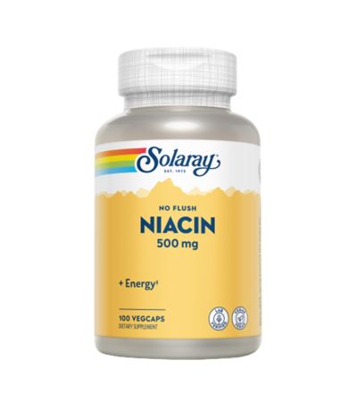 Niacin Vitamina B3 No Ruborizante 500Mg 100caps Solaray