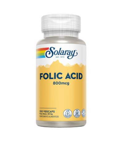 Acido Folico 800Mg 100caps Solaray