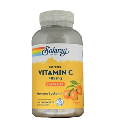 Vitamina-C 485Mg Masticable Vegan 100caps Solaray