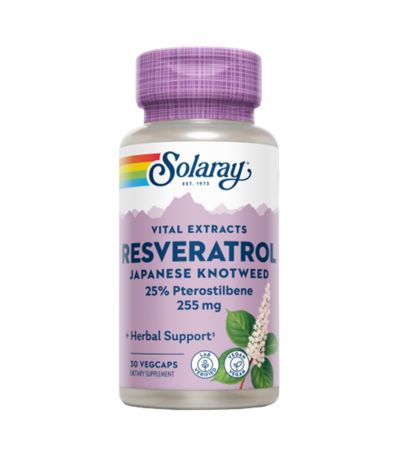 Super Resveratrol 255mg Vegan 30caps Solaray