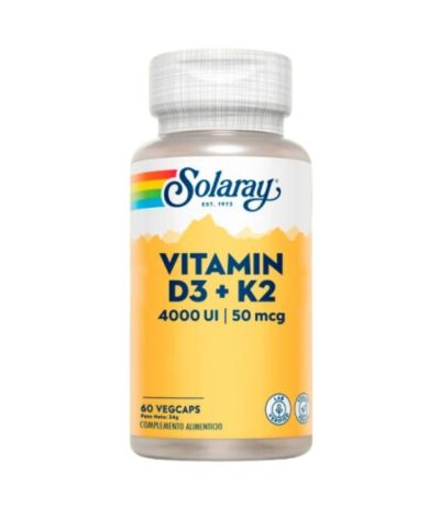 Vitamina-D3K2 SinGluten 60caps Solaray