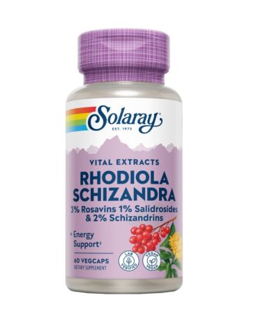 Schizandra Rodhiola 500Mg 60 vegcaps Solaray