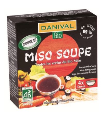 Sopa de Miso Instantanea Bio Caja 4 sobres Danival