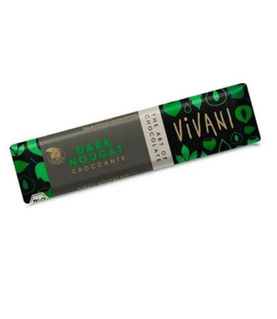 Barrita de Chocolate Negro con Nougat Bio Vegan 18uds Vivani