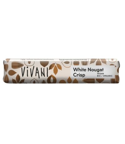 Barrita Chocolate Blanco Crocante Avellanas Bio Caja de 18uds Vivani