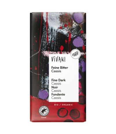Chocolate Negro 60 con Casis Bio 100g Vivani