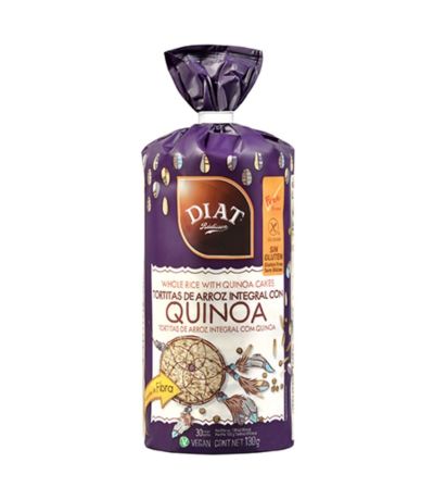 Tortitas de Arroz Integral con Quinoa SinGluten Vegan 130g Diat-Radisson