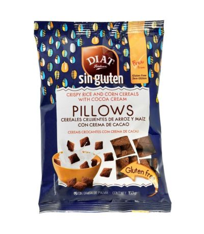 Pillows Cereales Crujientes Arroz y Maiz Crema Cacao SinGluten 150g Diat-Radisson