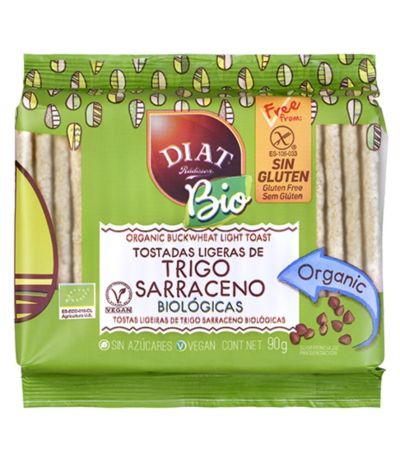 Tostadas Ligeras de Trigo Sarraceno SinGluten Bio Vegan 90g Diat-Radisson