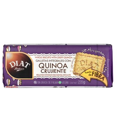 Galletas Integrales con Quinoa Crujiente Vegan 220g Diat-Radisson