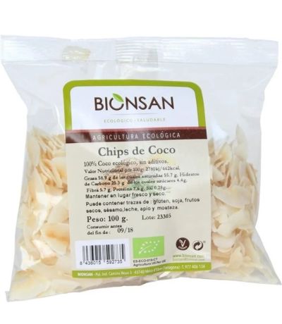 Coco Chips deshidratado Eco Vegan 100g Bionsan