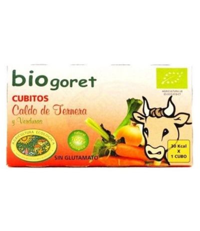 Caldo Ternera y Verduras en Dados SinGluten Bio 66g Bio Goret