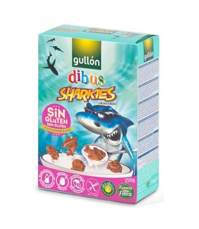 Galletas Dibus Sharkies Cacao SinGluten 250g Gullon