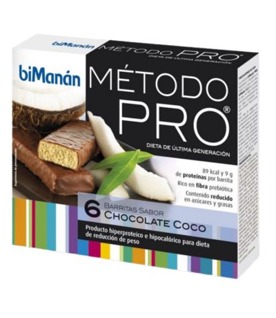 Barritas Proteinas Chocolate Coco 6uds Bimanan Pro