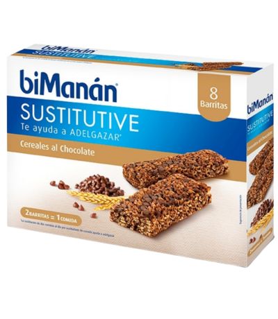 Barrita Sustitutiva Cereales con Pepitas de Chocolate 28uds Bimanan