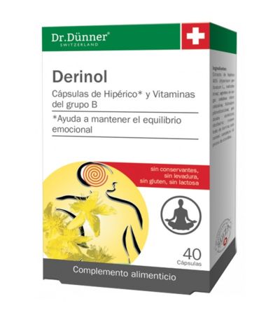 Derinol con Hiperico y Vitamina-B SinGluten 40caps Dr. Dunner