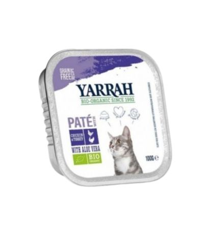 Tarrina Comida para Gatos con Pavo Bio 100g Yarrah