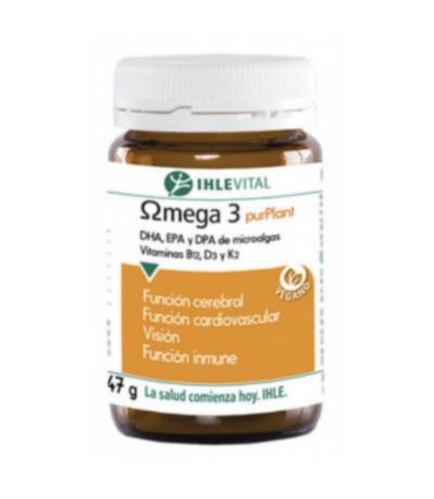 Omega-3 purPlant DHA EPA y DPA De Microalgas SinGluten Vegan 60caps Ihlevital