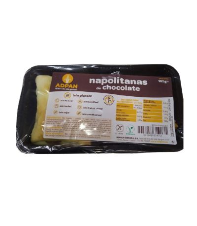 Napolitanas de Chocolate SinGluten Vegan 2uds Adpan