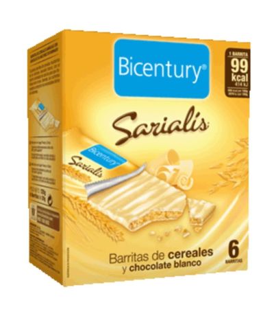 Barritas de Cereales y Chocolate Blanco Saciantes 160g Bicentury
