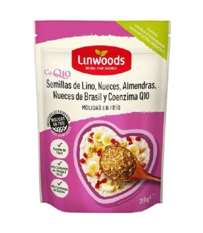 Semillas de Lino, Almendras, Nueces y Nueces de Brasil con CoQ10 200g Linwoods - Eco Vegan