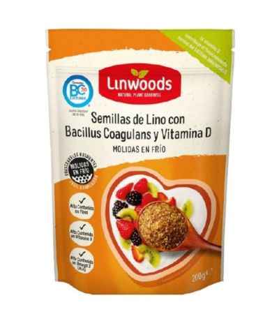 Semillas de Lino con Bacilus Coagulan y Vitamina D SinGluten Vegan 200g Linwoods
