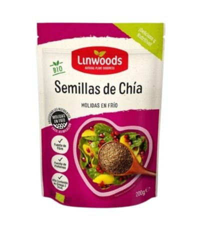 Semillas de Chia Molidas SinGluten Vegan 200g Linwoods