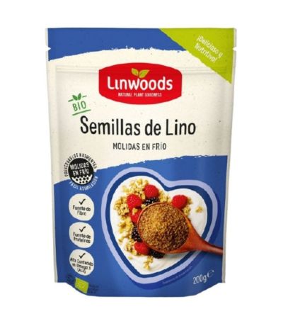 Semillas de Lino Molidas SinGluten Bio Vegan 200g Linwoods