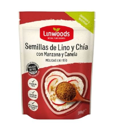 Semillas Lino Chia Canela y Manzana SinGluten Vegan 200g Linwoods