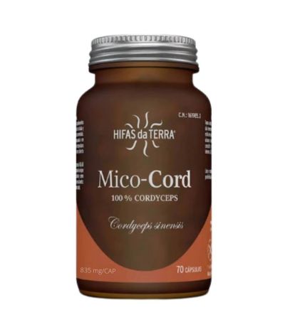 Cordiceps Mico Cord SinGluten Vegan 70caps Hifas Da Terra