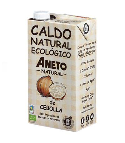 Caldo Natural de Cebolla SinGluten Eco 1L Aneto