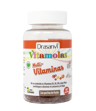Vitamolas Multivitaminico Adulto SinGluten Vegan 60gominolas Drasanvi