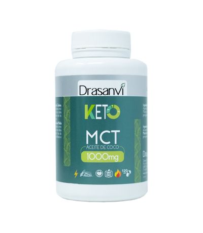 MCT Aceite de Coco 1000Mg SinGluten Vegan Keto 120caps Drasanvi